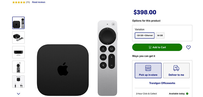 Apple TV Price OW after price rise