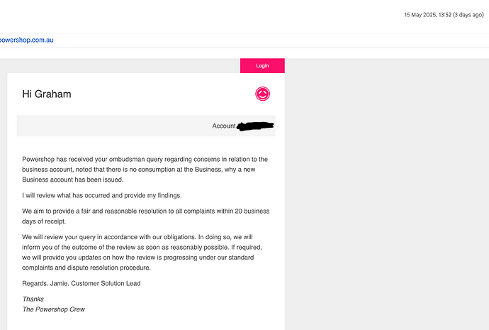 Powershop 15-05-2025 – fake account