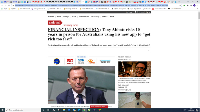 Bitcoin Scam Tony Abbott 22.07.2020