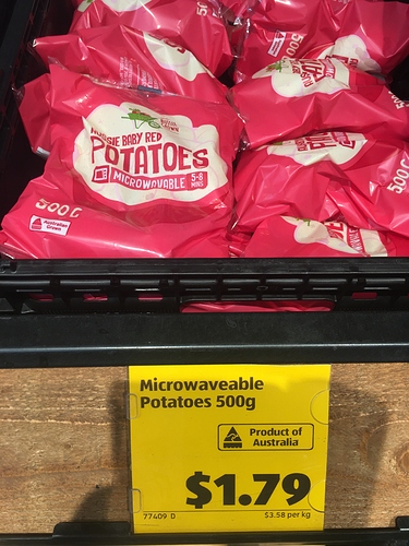 red microwaveable potatoes