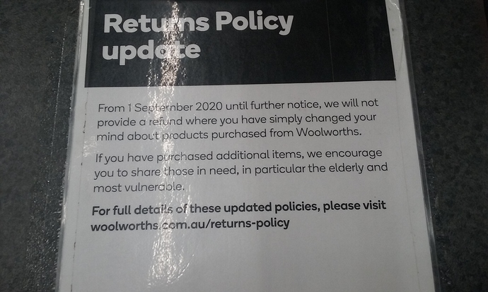 Woolworths Returns Notice 02.01.2020