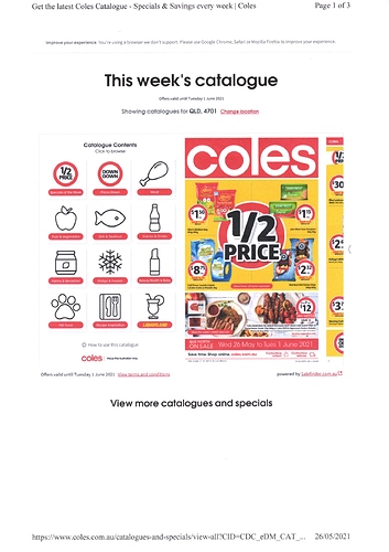 Coles Catalogue 26.05.2021